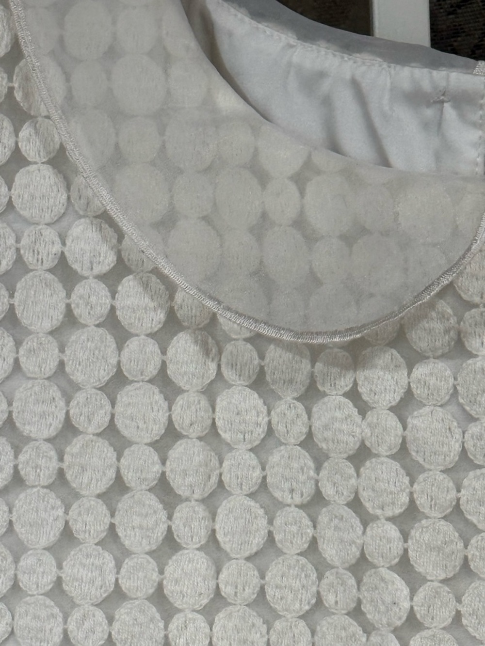 Brooks Brothers White Textured Dot Peter Pan Collar Camisole - Picture 3 of 9